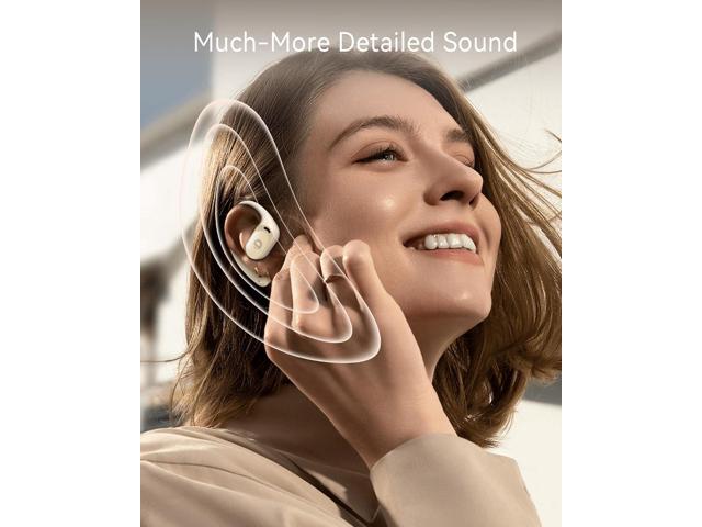 Open Ear Earbuds, True Wireless Open Ear Headphones with Earhooks, Air Conduction Earphones, Touch Control, Dual Noise-Cancelling Mics, Up to 30...
