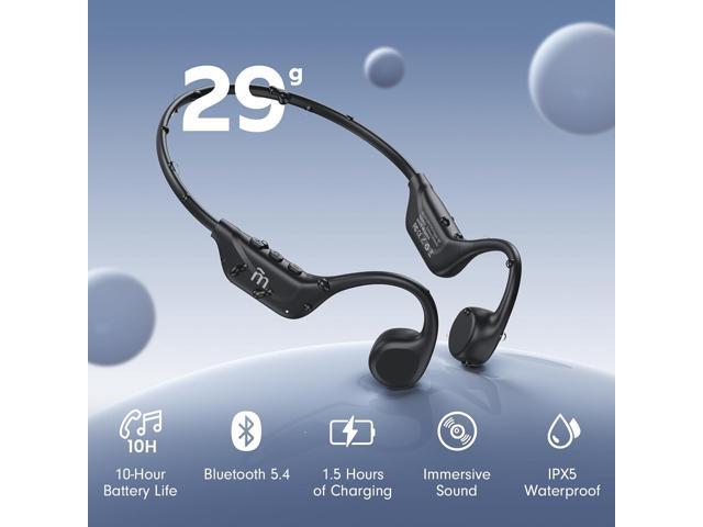 Bone Conduction Headphones,Open Ear Headphones Bluetooth5.4 with Mic,Wireless Headphones 10H Playtime, Waterproof Sport Headphones Suitable for...