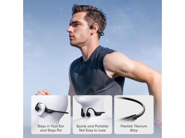 Bone Conduction Headphones,Open Ear Headphones Bluetooth5.4 with Mic,Wireless Headphones 10H Playtime, Waterproof Sport Headphones Suitable for...