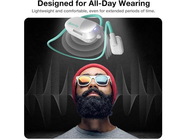 Purity Air Open Ear Headphones - True Air Conduction Wireless Bluetooth Open Ear Earbuds with Dual Mic for iPhone/Android - Secured Long Wearing...