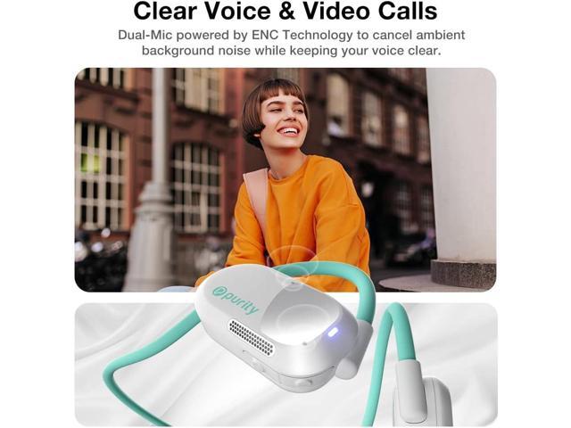 Purity Air Open Ear Headphones - True Air Conduction Wireless Bluetooth Open Ear Earbuds with Dual Mic for iPhone/Android - Secured Long Wearing...