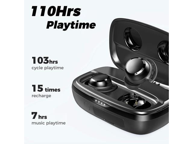 Tribit Wireless Earbuds, 110H Playtime Bluetooth 5.3 IPX8 Waterproof Touch Control True Wireless Bluetooth Earbuds with Mic Earphones in-Ear Deep...