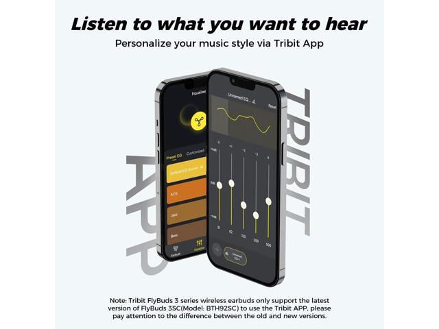 Tribit Wireless Earbuds, 110H Playtime Bluetooth 5.3 IPX8 Waterproof Touch Control True Wireless Bluetooth Earbuds with Mic Earphones in-Ear Deep...