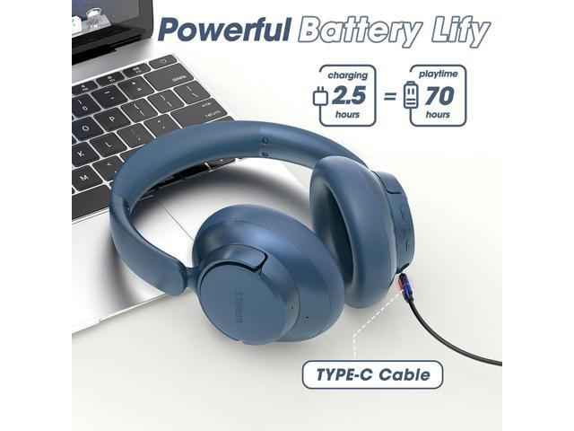 BERIBES Upgraded Hybrid Active Noise Cancelling Wireless Headphones with Transparent Modes,70H Playtime Bluetooth Headphones Wireless with Mic,...