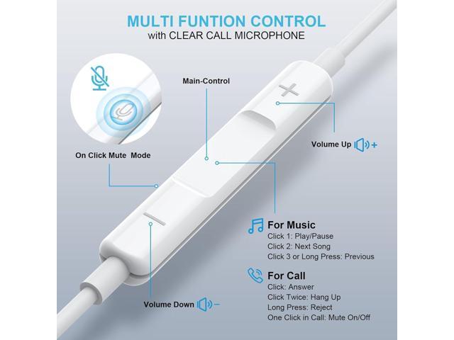 [2 Pack] WEIZY Aux Earbuds, Vize 3.5mm Wired Headphones Noise Isolating Earphones Volume Control & Built-in Microphone Compatible with...