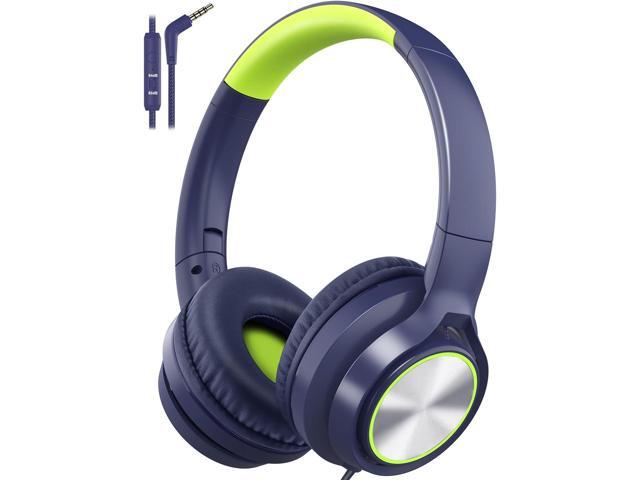 Kids Headphones with Cord, Wired Over Ear Headsets with Microphone Limited Volume 85dB/ 94dB, Portable Wired Headphones for Kids Boys Girls Teens...