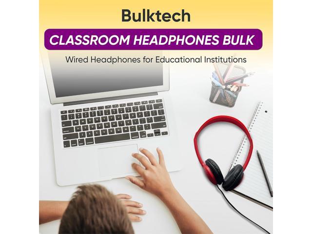 10 Pack Bulk Wired On-Ear Leather Headphones with 3.5mm Connector, Multi