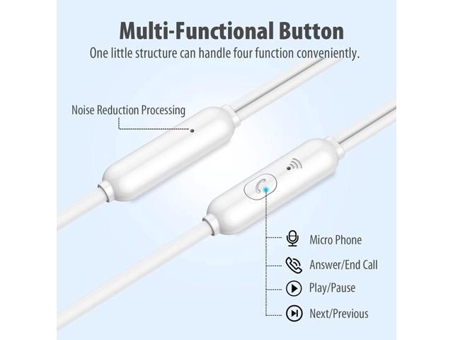 Earbuds Headphones 5 in One Pack, Wired Earbud with Heavy Bass Stereo Noise Blocking, Microphone, Compatible with iPhone, Android Phones, Laptops,...