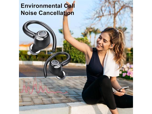 Headphones Wireless Earbuds Sport, Bluetooth 5.3 Over Ear Buds Stereo Deep Bass Headset with Earhooks, 48H Wireless Earphones with HD Mic, IP7...