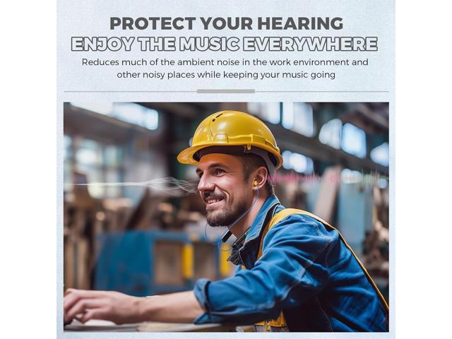 MIPEACE Bluetooth Earplug Headphones, Neckband Wireless Earbuds earplugs-29db Noise Reduction isolating in-Ear earplug Earphones and Controls,IPX5...