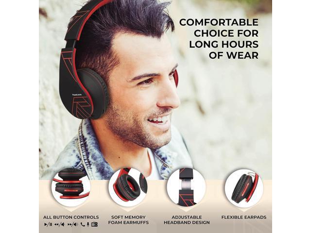 PowerLocus Bluetooth Over-Ear Headphones, Wireless Stereo Foldable Headphones Wireless and Wired Headsets with Built-in Mic, Micro SD/TF, FM for...