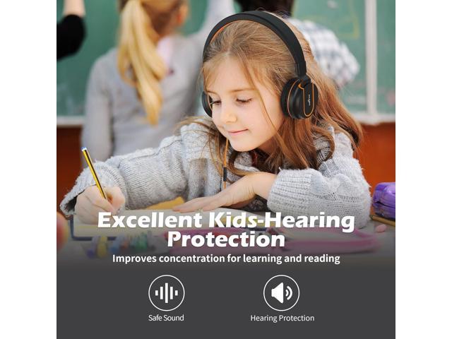 AILIHEN Kids Headphones, I35 On-Ear Headphones for School, Safe Volume 93dB, HD Mic Stereo Headphone for Kid Girls Boys, Foldable 3.5mm Wired for...