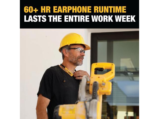 DEWALT 2-in-1 Neckband Bluetooth Headphones w/Built-in Speakers, Jobsite Wearable Speaker & Around Neck Headphones, Wireless Bluetooth Headset, 60+...