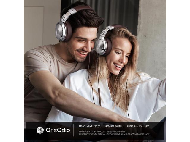 OneOdio Pro-30 Over Ear Headphone, Wired Premium Stereo Sound Headsets with 50mm Driver, Foldable Comfortable Headphones with Protein Earmuffs and...