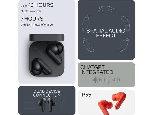 CMF Buds Pro 2 Wireless Earbuds, Hi-Res Audio with LDAC, 50 dB Hybrid Noise Cancelling Earbuds, Ultra Bass Technology, Bluetooth 5.3, 43H Play Time...