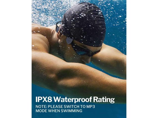 Bone Conduction Headphones, IPX8 Waterproof Bluetooth 5.4 Open Ear Headphones with 32G MP3 Memory for Swimming, Running, Cycling - Swimming...