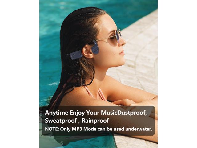 Bone Conduction Headphones, IPX8 Waterproof Bluetooth 5.4 Open Ear Headphones with 32G MP3 Memory for Swimming, Running, Cycling - Swimming...