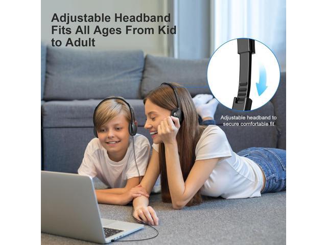 30 Pack Headphones Bulk Adjustable Classroom Headphones Library on Ear Headphones Wholesale School Headphones with Wire 3.5 mm Plug for Student,...