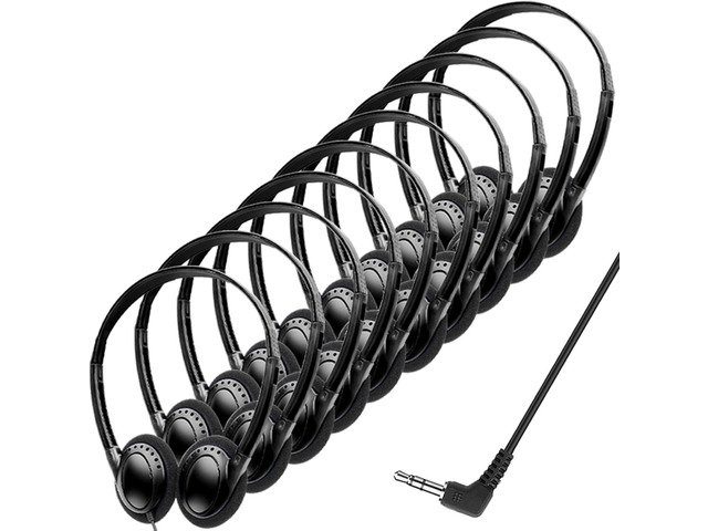 Bulk Headphones Earphones 10 Pack for School Classroom, Wholesale Class Set Wired Headphones with 3.5 mm Jack for Kids Students Children and Adult...