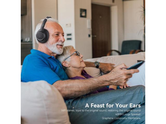 LEVN Wireless Headphones for TV Watching, TV Headphones Wireless for Seniors with TV Transmitter Charging Base, Hearing-impaired, No Audio Delay...