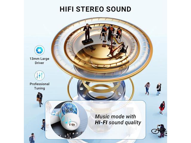 Wireless Earbuds Headphones Bluetooth 5.3 with 4 ENC Noise Cancelling Mics,Hi-Fi Stereo in Ear Ear Buds with LED Screen,IPX6 Waterproof,42h...