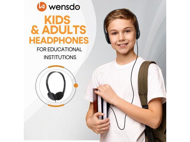 50 Pack Classroom Headphones Bulk for School Kids Students, Wholeslae Wired Durable Earphones Class Set for Children Toddler Teens Boys Girls and...