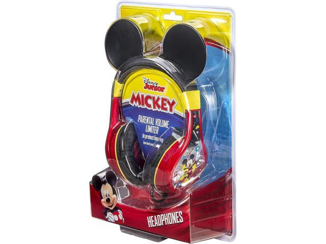 eKids Mickey Mouse Headphones For Kids, Adjustable Over the Ear Headphones, 3.5mm Jack Wired Headphones with Parental Volume Control, for Fans of...