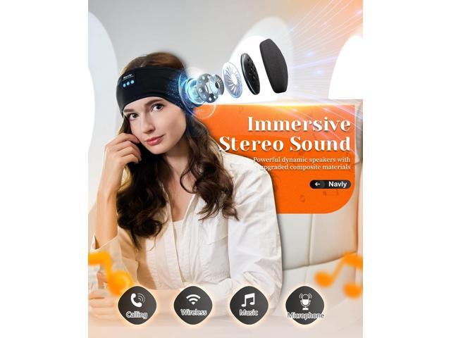 Navly Sleep Headphones, 10Hrs Sports Headband with Soft Cozy Earbuds Comfortable, Headphones Headband with Ultra-Thin HD Stereo Speakers Perfect...