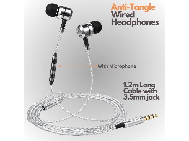 Sephia SP3060VC Wired Earbuds with Microphone, in-Ear Headphones with Noise Isolation & Deep Bass, 3.5mm Jack Earphones for Cellphone, Android,...
