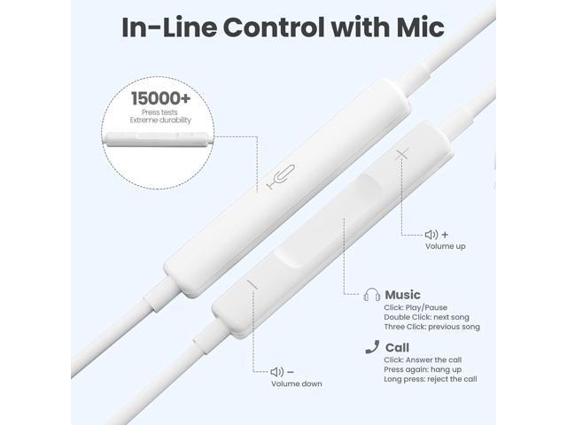 Wired Earbuds Pack of 4, in-Ear Wired Earphones with Microphone Volume Control, Powerful Heavy Bass, High Definition, Headphones Compatible with...