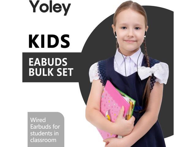50 Pack Bulk Earbuds for Classroom,Student Basic Headphones in Ear for School Kids Children Toddler Boys Girls Teen and Adult,3.5 MM Earbuds Dot...