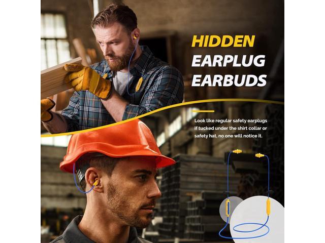 MIPEACE Bluetooth Work Earplugs Headphone,Wireless in-Ear Noise Isolating Earbuds,29dB Noise Reduction Headphone with Control,19+ Hours Battery for...