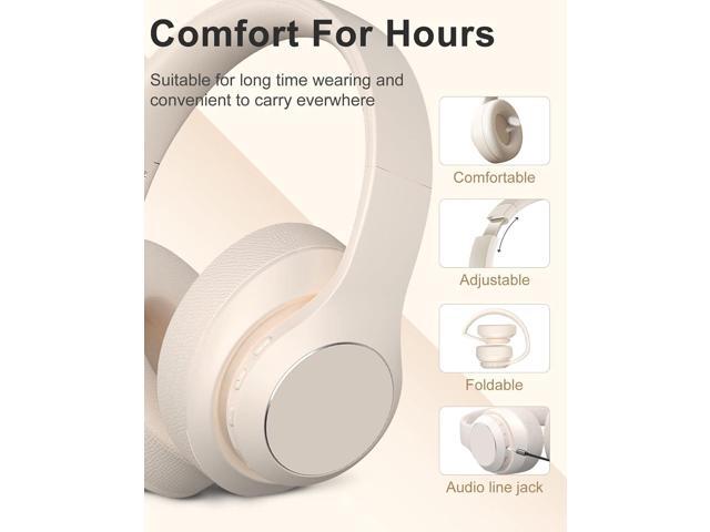 Wireless Bluetooth Headphones Over Ear, 40 Hours Playtime Wireless Headphones with Microphone,Foldable Light Weight Headset with HiFi Stereo Sound...