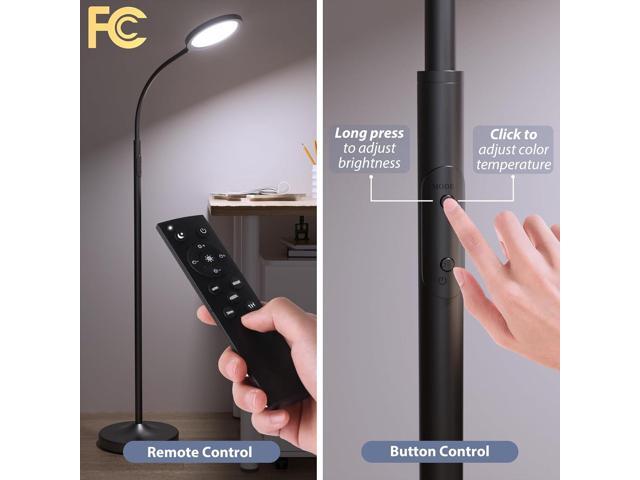 luckystyle Floor Lamp,Super Bright Dimmable LED Lamps for Living Room, Custom Color Temperature Standing Lamp with Remote Push Button, Adjustable...