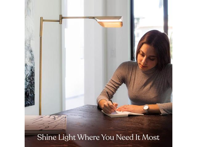 Brightech Leaf Pharmacy LED Reading Lamp, Dimmable Floor Lamp with Easy Rotation over Chair or Desk for Living Rooms & Offices, Adjustable Standing...