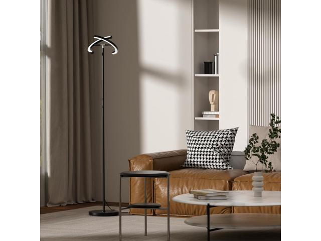 Floor Lamps for Living Room,SIBRILLE Modern Stepless Dimmable Standing Lamp 3000-6000K,22W LED Rotatable Reading Standing Light,Touch & Remote...