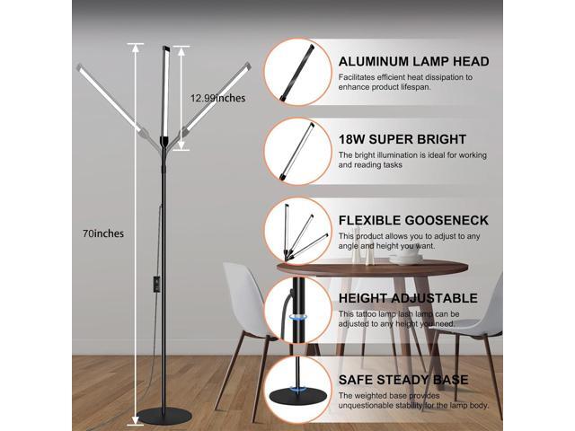 LED Floor Lamp for Reading Floor Lamp for Home Office Lash Light Tattoo Light Standing Lamp for Bedroom Task Craft Sewing Nail Lights