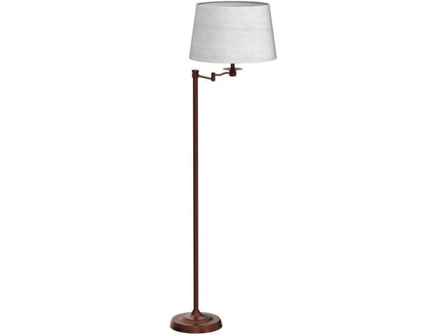 Brightech Caden LED Floor Lamp - Tall Standing Lamp with Swing Arm for Living Rooms & Offices - Industrial Bronze