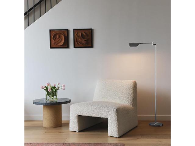 Brightech Leaf Pharmacy LED Reading Lamp, Dimmable Floor Lamp with Easy Rotation over Chair or Desk for Living Rooms & Offices, Adjustable Standing...