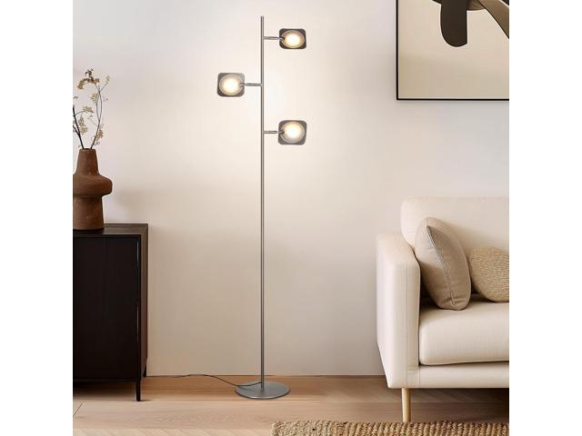 Brightech Tree Floor Lamp for Living Rooms & Offices, Dimmable Standing Lamp for Bedroom Reading, LED Spotlight Floor Lamp, Tall Lamp with...