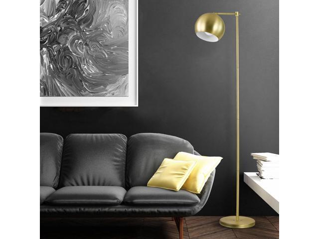 Globe Electric 12915 Molly 60' Floor Lamp, Gold, Satin Finish, In-Line On-Off Switch
