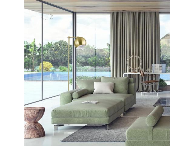 Globe Electric 12915 Molly 60' Floor Lamp, Gold, Satin Finish, In-Line On-Off Switch