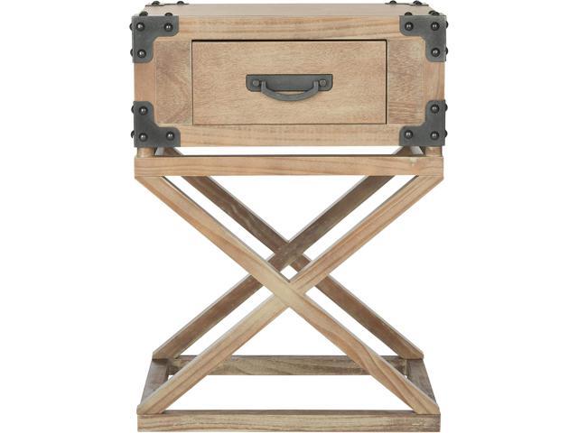 Safavieh American Homes Collection Dunstan Washed Accent Table, Natural Pine