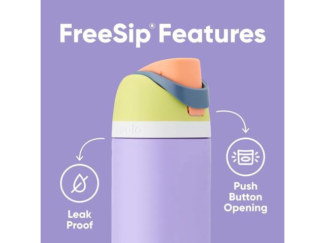 Owala FreeSip Insulated Stainless Steel Water Bottle with Straw, BPA-Free Sports Water Bottle, Great for Travel, 24 Oz, Shy Marshmallow