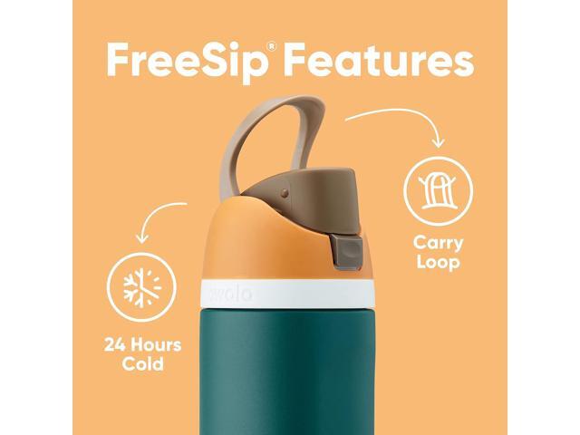 Owala FreeSip Insulated Stainless Steel Water Bottle with Straw, BPA-Free Sports Water Bottle, Great for Travel, 24 Oz, Shy Marshmallow