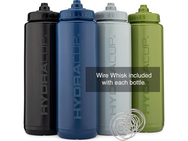 Hydra Cup Sport [4 Pack] 32 oz Squeeze Water Bottles, Fast Flow Sports Water Bottle with Ball Blender Whisk, Bike & Cycling Water Bottle, Travel To...