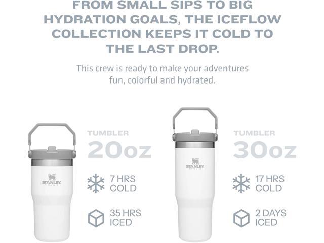 Stanley IceFlow Stainless Steel Tumbler - Vacuum Insulated Water Bottle for Home, Office or Car Reusable Cup with Straw Leak Resistant Flip Cold...