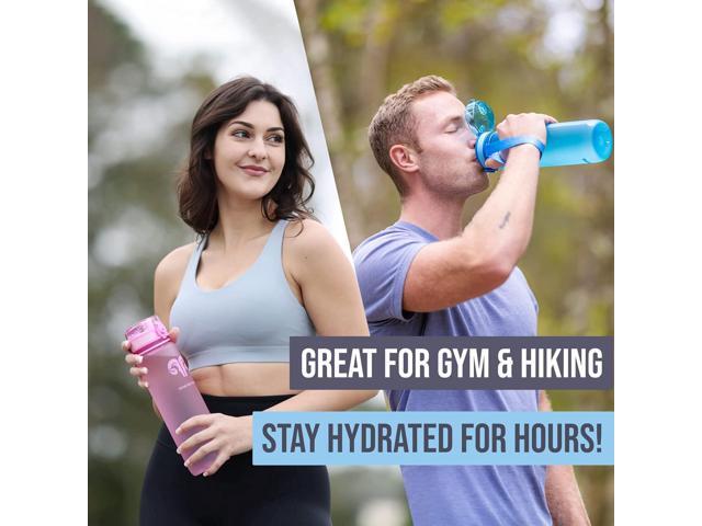 Embrava Sports Water Bottle - 32oz Large - Fast Flow Quick Sip Lid - BPA & BPS Free - Leakproof, Flip Top - Lightweight & Sturdy Tritan Plastic -...