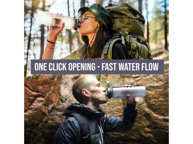 Embrava Sports Water Bottle - 32oz Large - Fast Flow Quick Sip Lid - BPA & BPS Free - Leakproof, Flip Top - Lightweight & Sturdy Tritan Plastic -...