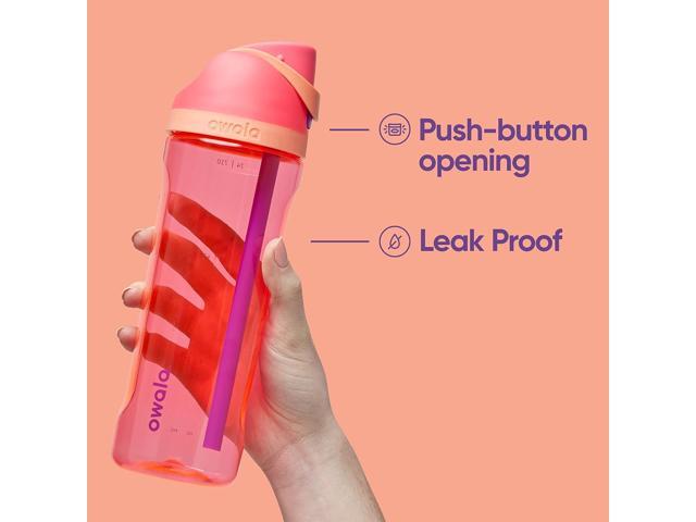 Owala FreeSip Clear Tritan Plastic Water Bottle with Straw, BPA-Free Sports Water Bottle, Great for Travel, 25 Oz, Very, Very Dark (Pack of 1)
